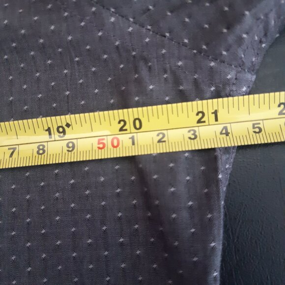 Marc New York SZ 15 Andrew Marc Slim Fit Men's Button Up Shirt Grey with White - Picture 8 of 11